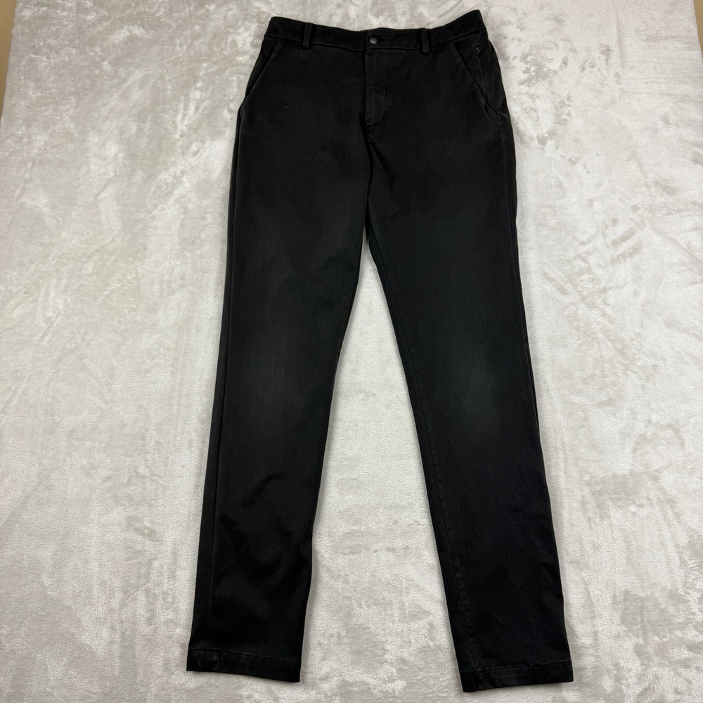 Lululemon ABC Pants Slim Fit Mens 32 (30x33) Black Golf Performance Trousers
